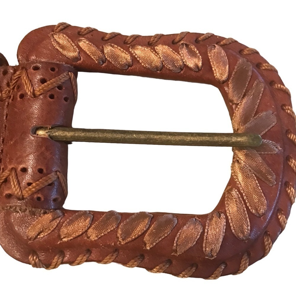 Another Line  Woman’s Leather Belt Size Medium Brown - Picture 3 of 8